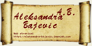 Aleksandra Bajević vizit kartica